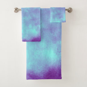 Purple Storm Cloud Effect  Bath Towel Set