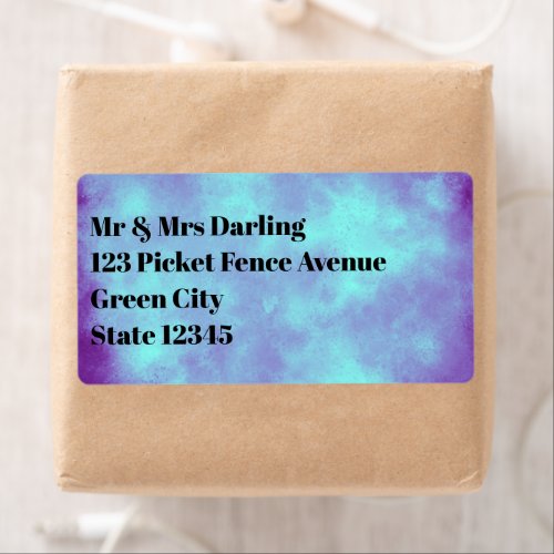 Purple Storm Cloud Effect Return Address Label