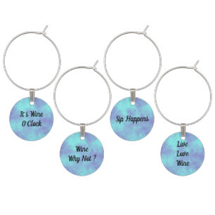 Purple Storm Slogan Wine Charm