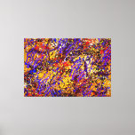 Purple Straw Splatter Abstract Canvas Print