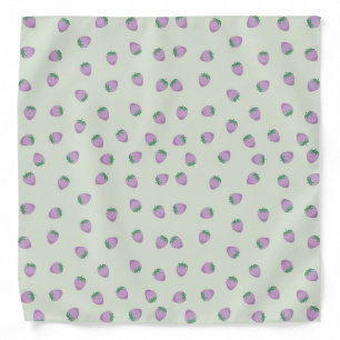 Purple Strawberries Pattern Bandana
