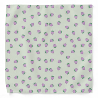 Purple Strawberries Pattern Bandana