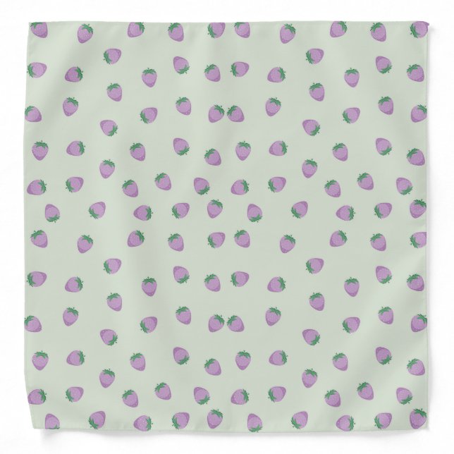 Purple Strawberries Pattern Bandana (Front)