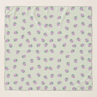 Purple Strawberries Pattern Scarf