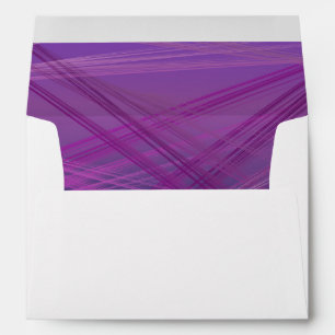 Purple Streaks Wedding Envelope