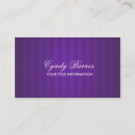 Customizable Purple Stripe Business Card