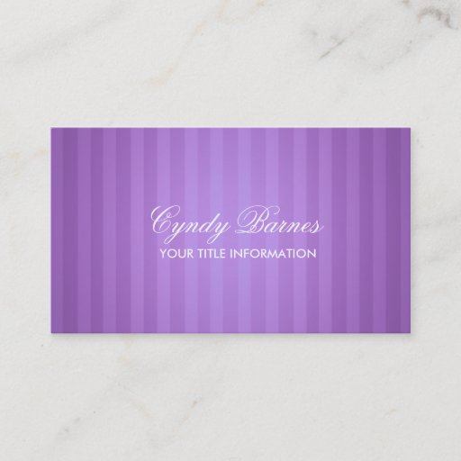Customizable Purple Stripe Business Card