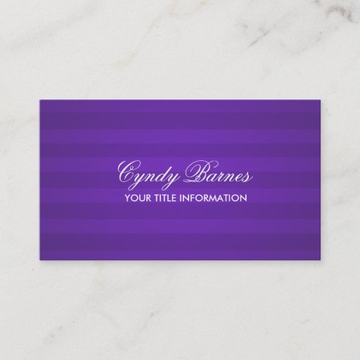 Customizable Purple Stripe Business Card