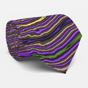 Purple Stripe Fractal Neck Tie