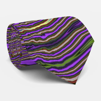 Purple Stripe Fractal Neck Tie