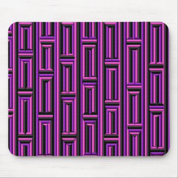 Purple Stripe Heart Design Mousepad by Lynnes_creations at Zazzle