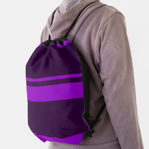 Purple Stripe Pattern Backpack