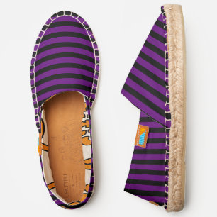 Purple Stripe Slip On Espadrilles