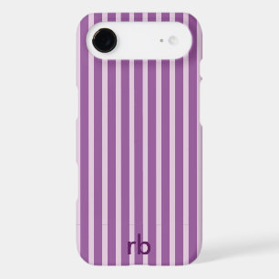 Purple Stripe Vintage Design Name Initials Stylish iPhone 17 Air Case