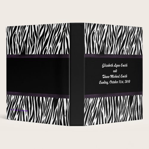 Purple Stripe Zebra Print Photo Album Binder Purple Stripe Zebra Print Photo Album Binder