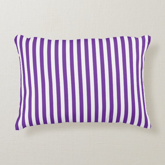 Purple Striped Accent Pillow (Front)