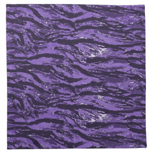 Purple Striped Camo Napkin