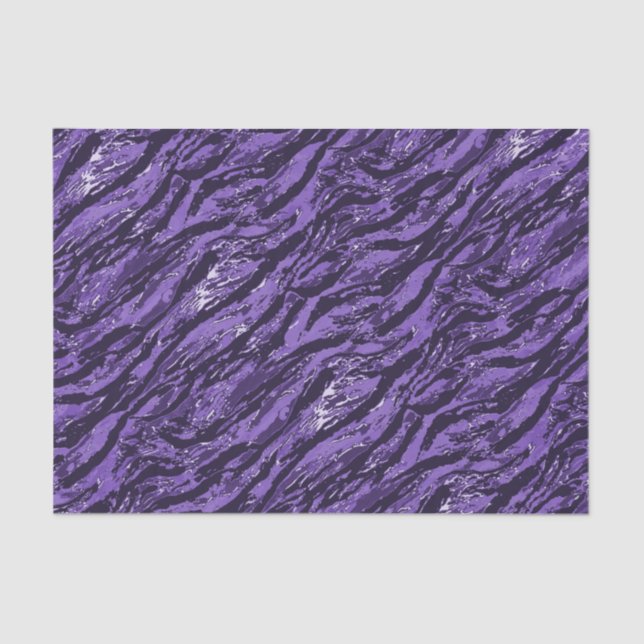 Purple Striped Camo Tissue Paper (Front)