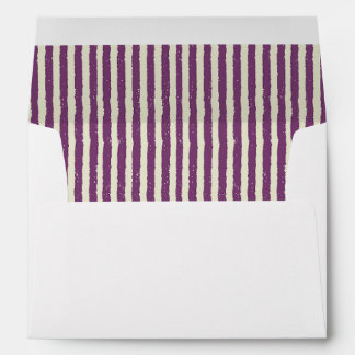 Purple striped interior envelope