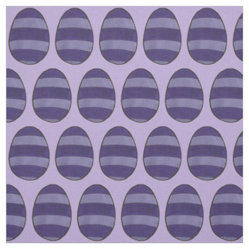 Purple Striped Painted Easter Egg Hunt Eggs Fabric