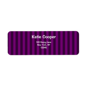 Purple Striped Pattern Label