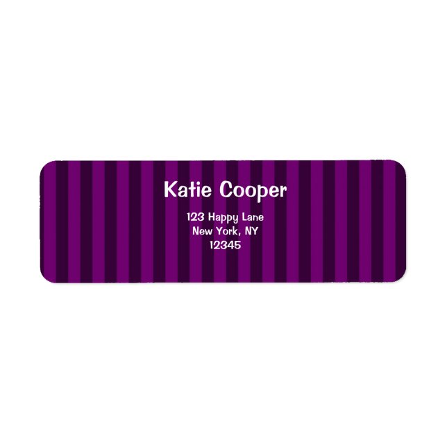 Purple Striped Pattern Label (Front)