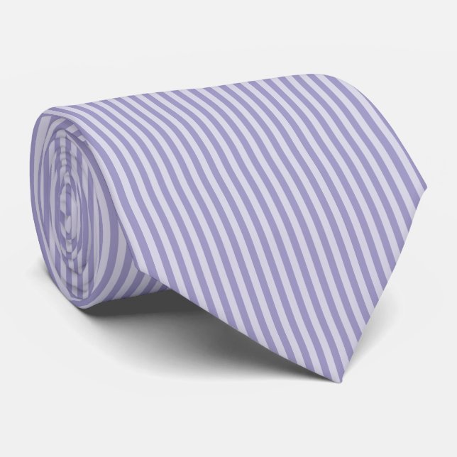 Purple Striped Pattern Neck Tie (Rolled)