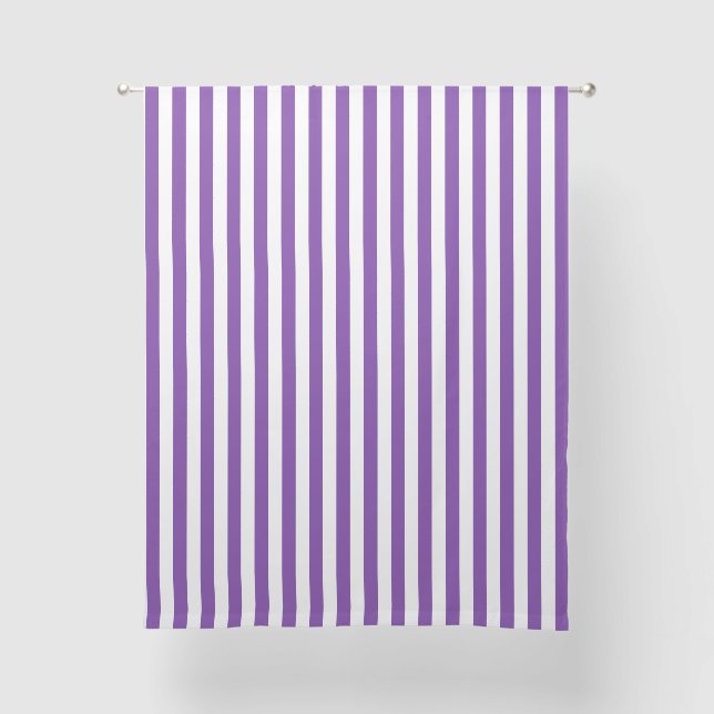 Purple Striped Sheer Curtains (Front)