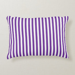 Purple Striped & Solid Accent Pillow