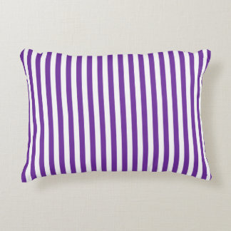 Purple Striped & Solid Accent Pillow