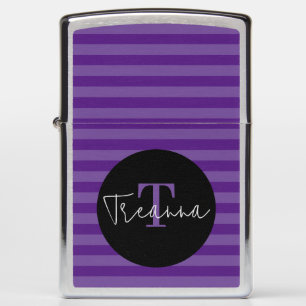 Purple Striped Zippo Lighter