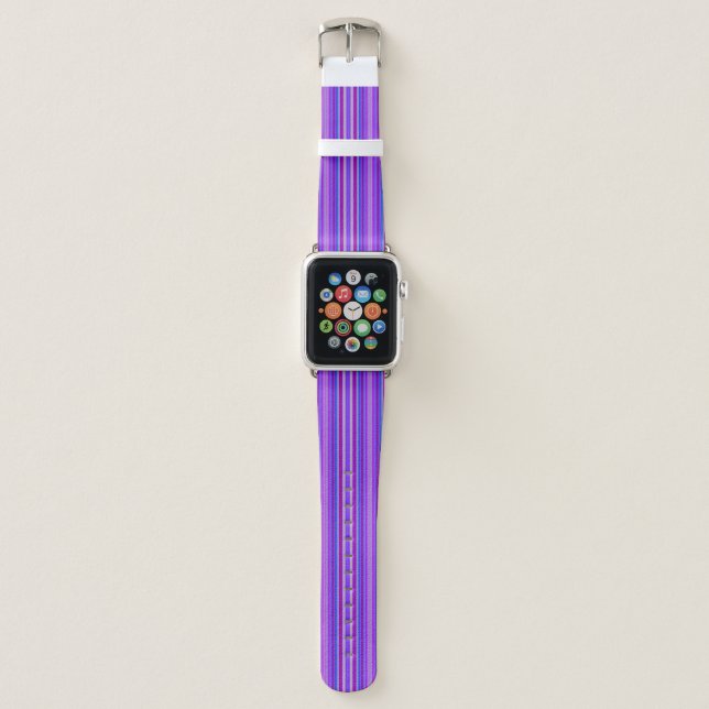 Purple Stripes Apple Watch Band (Front)