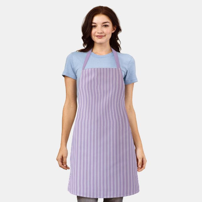 Purple Stripes Apron (Worn)
