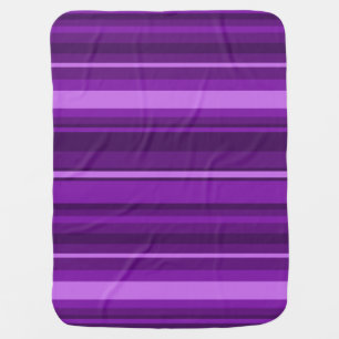 Purple stripes baby blanket
