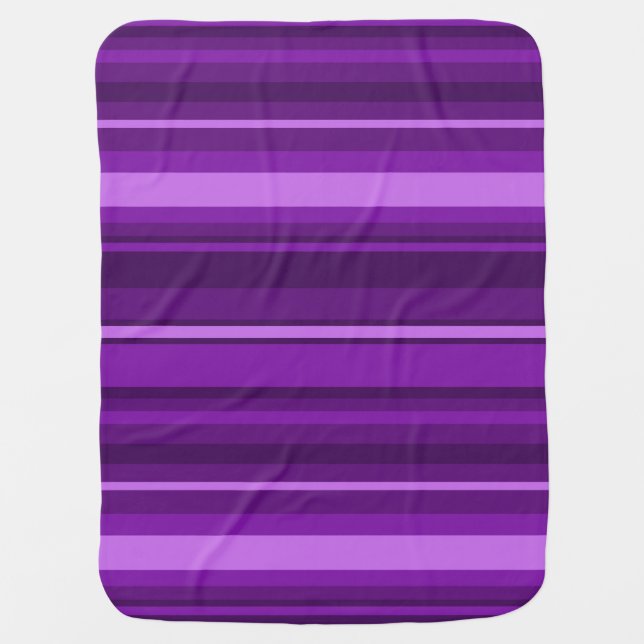 Purple stripes baby blanket (Front)