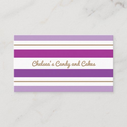 Purple Stripes Business Card