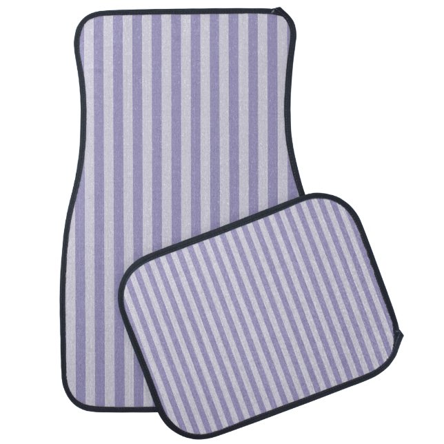 Purple Stripes Car Floor Mat (Set)
