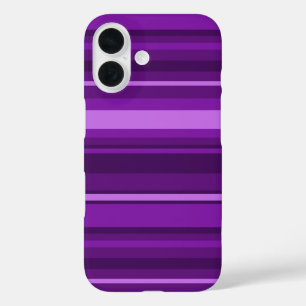 Purple stripes iPhone 16 case