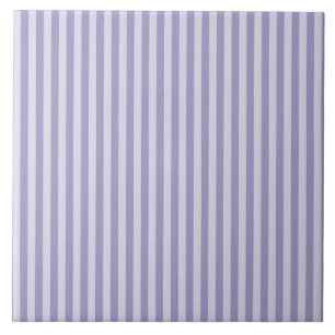 Purple Stripes Ceramic Tile