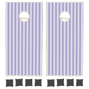 Purple Stripes Cornhole Set