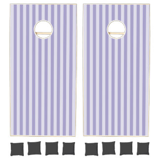 Purple Stripes Cornhole Set