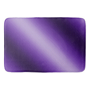 Purple Stripes Diagonal Texture Look Bath Mat