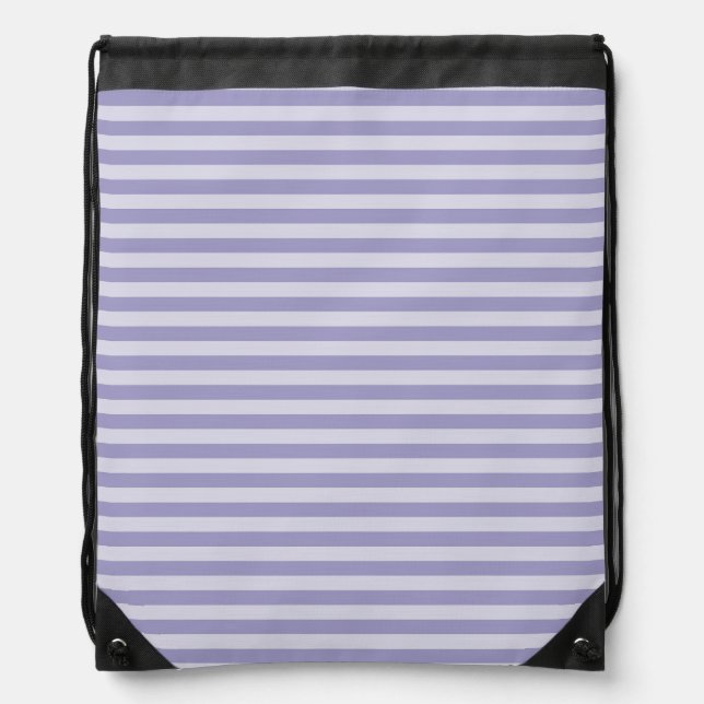 Purple Stripes Drawstring Bag (Front)