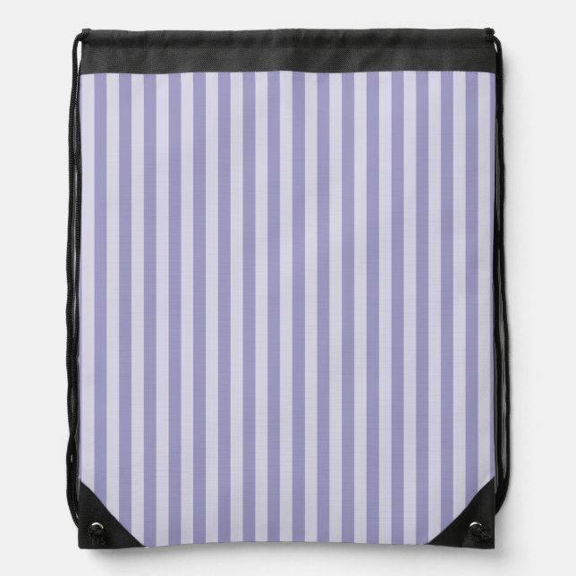 Purple Stripes Drawstring Bag (Front)