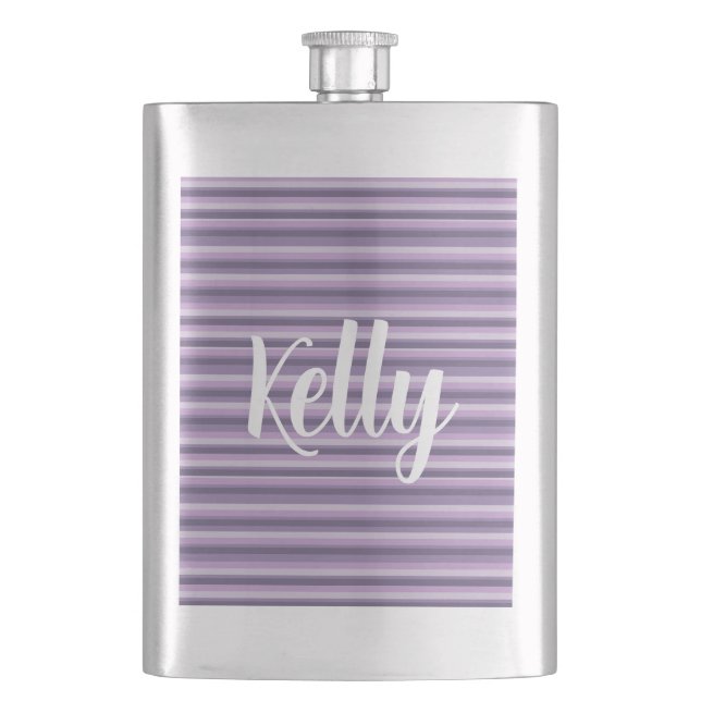 Purple stripes flask (Front)