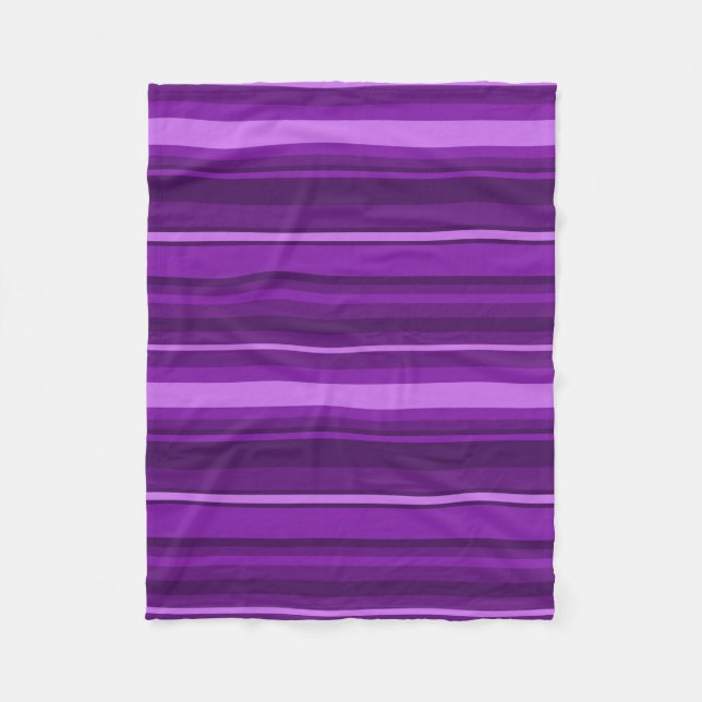 Purple stripes fleece blanket (Front)