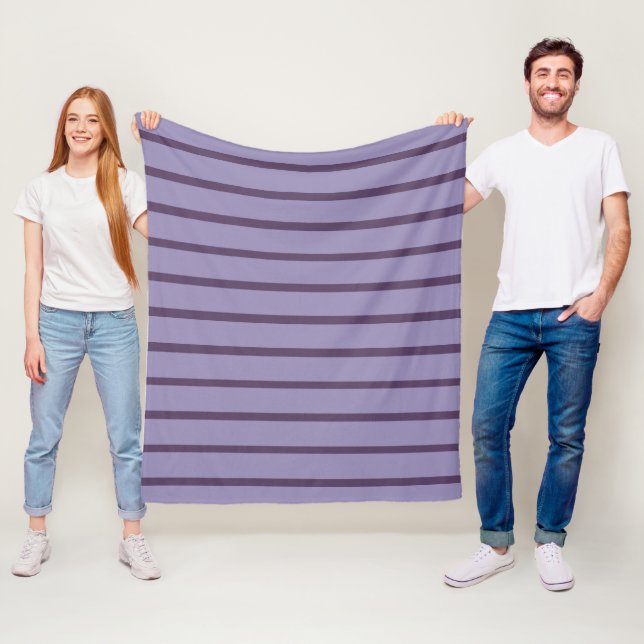 Purple Stripes  Fleece Blanket (In Situ)
