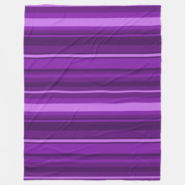 Purple stripes fleece blanket (Front)