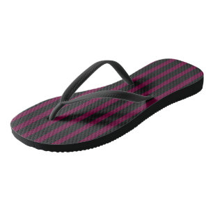 Purple Stripes Flip Flops