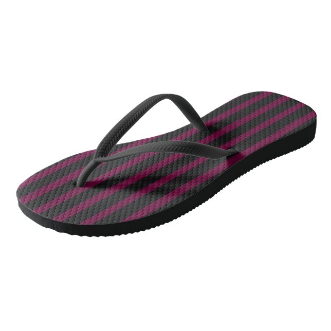 Purple Stripes Flip Flops (Angled)